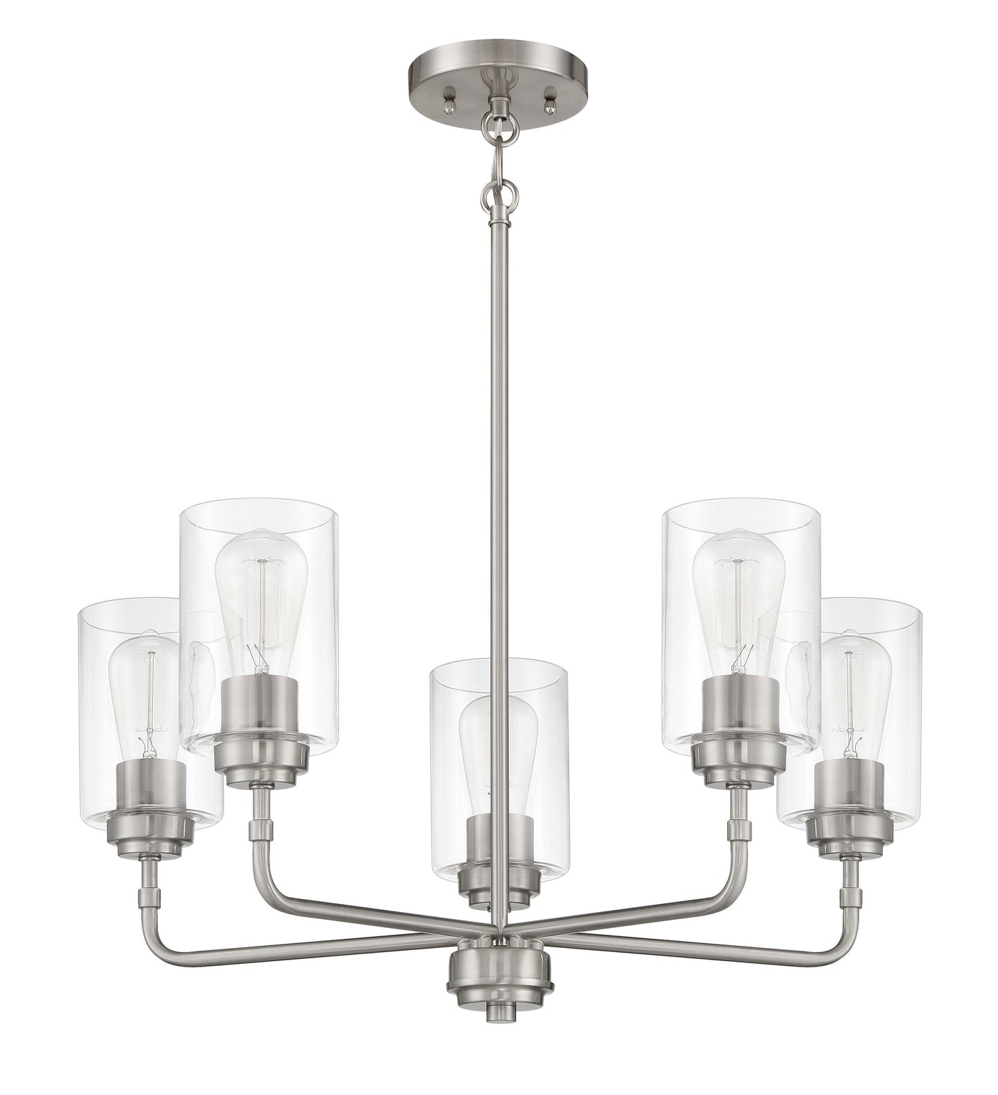 56025-BNK - Stowe 5 Light 23" Wide Chandelier - Brushed Nickel