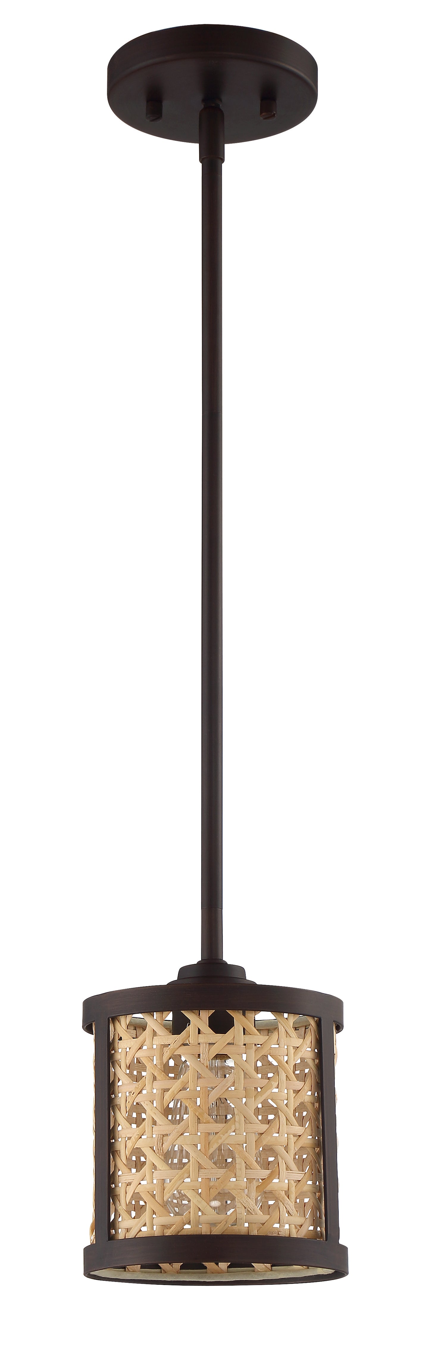 54591-ABZ - Malaya 1 Light 6" Wide Mini Pendant - Aged Bronze Brushed