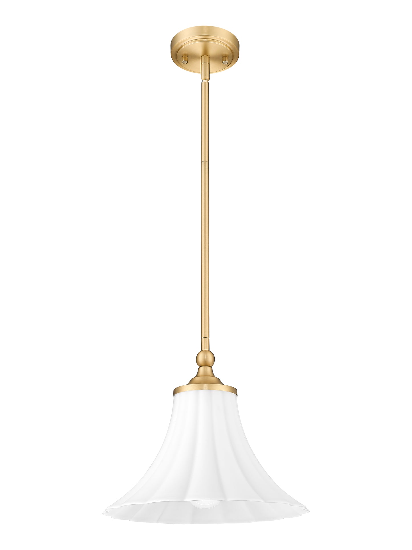 1958P12-MGLD - Fleur 1 Light 12" Pendant - Modern Gold