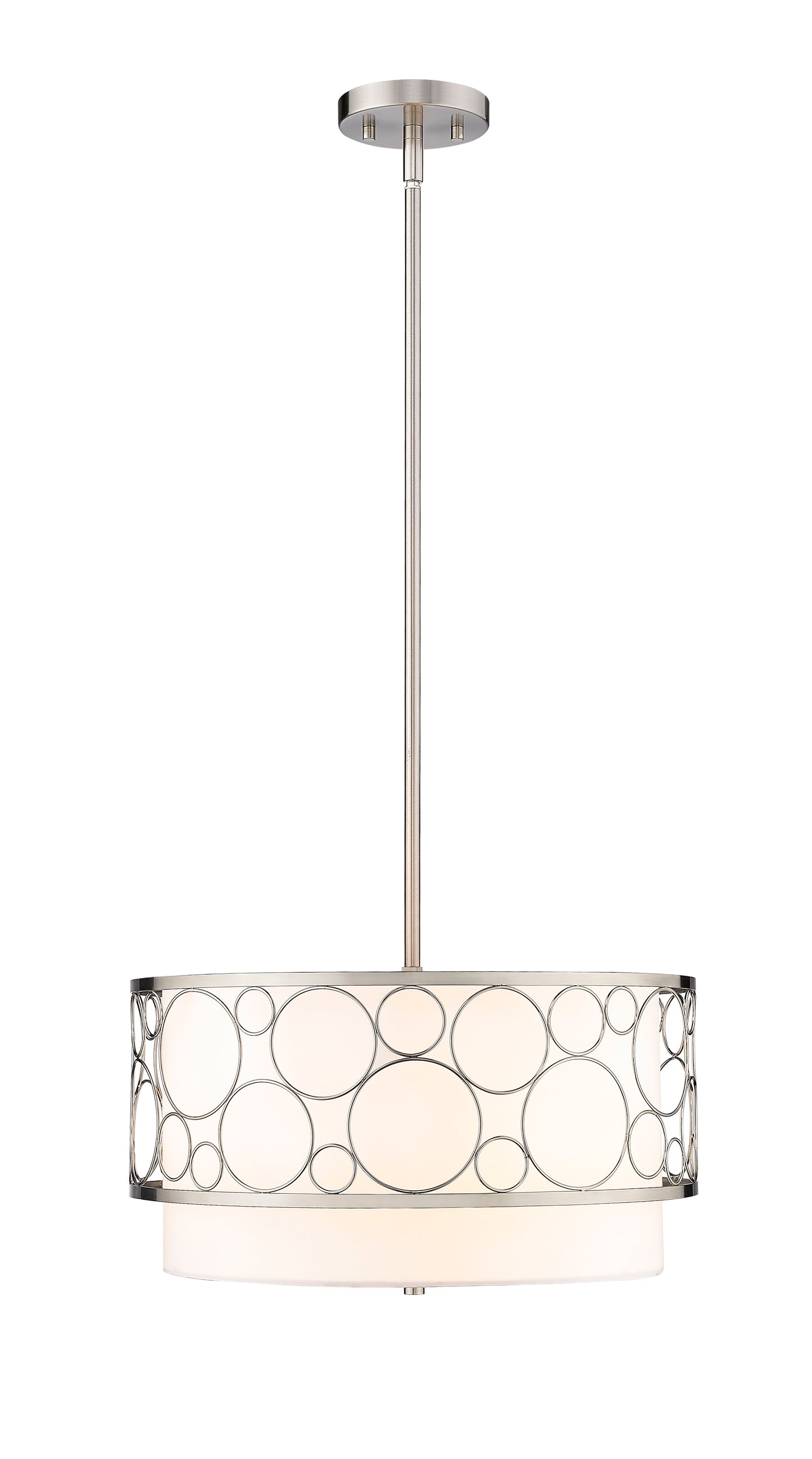 197-17BN - Kendall 3 Light 17" Pendant - Brushed Nickel