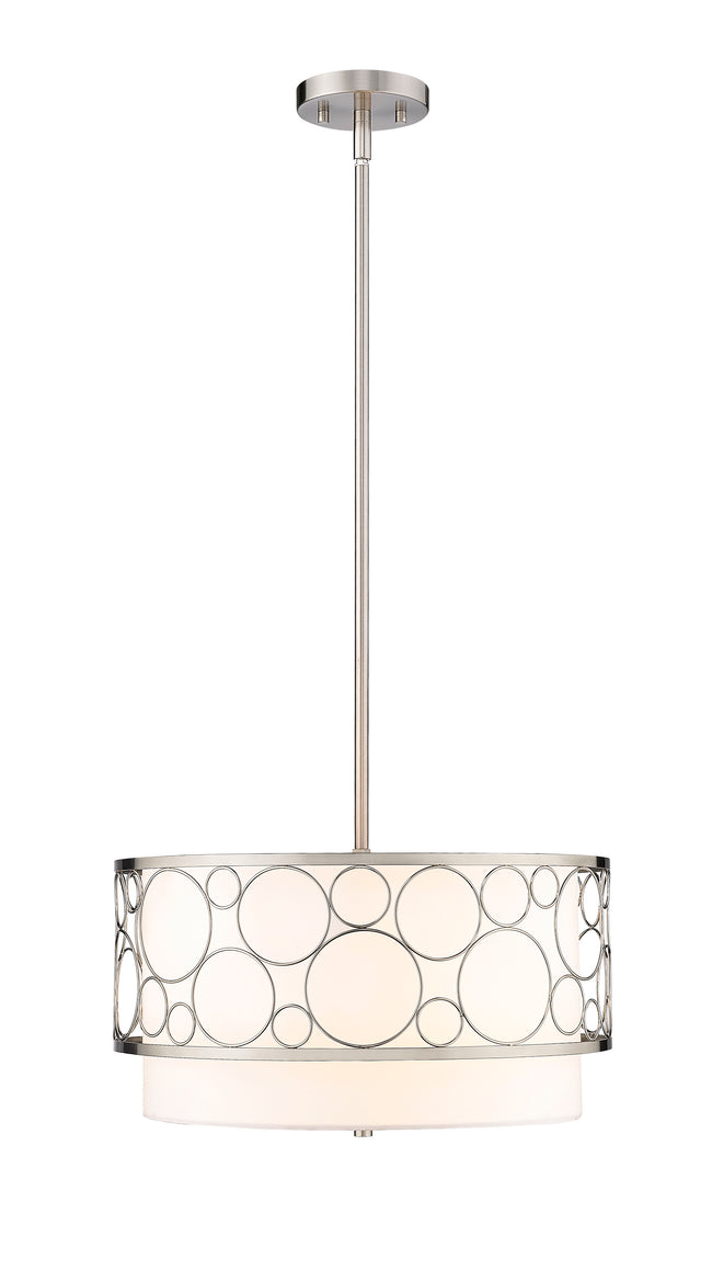 197-17BN - Kendall 3 Light 17" Pendant - Brushed Nickel