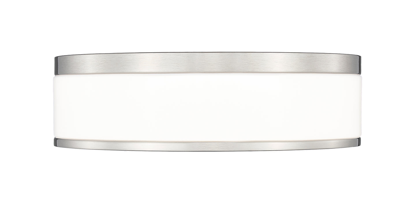 1012F12-BN-LED - Ballord 1 Light Flush 12" Mount - Brushed Nickel
