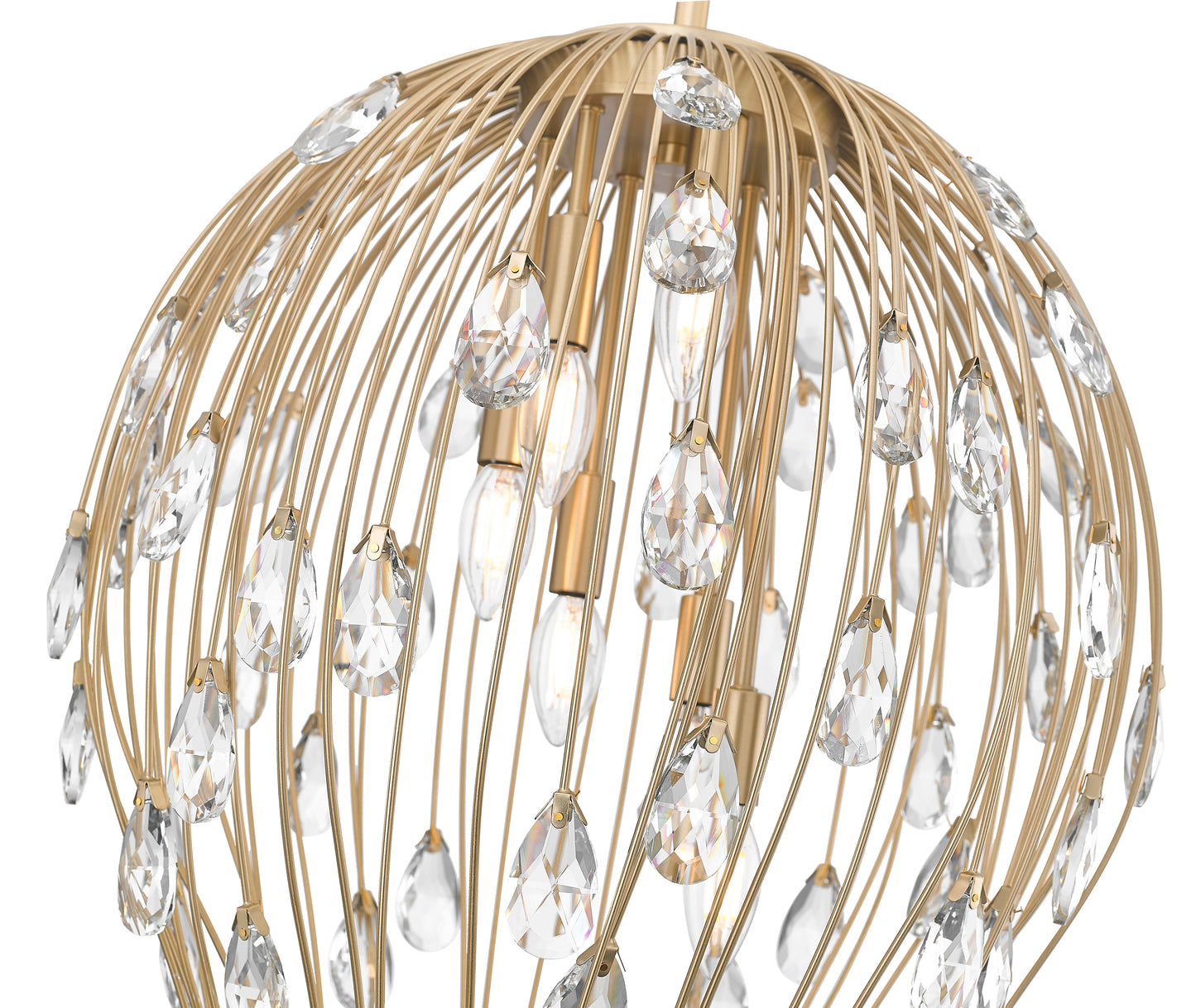 1957P18-MGLD - Gabriella 6 Light 18" Pendant - Modern Gold