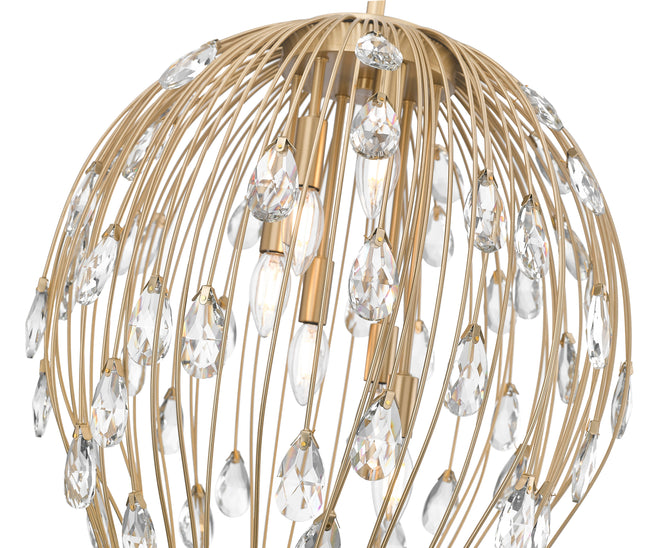 1957P18-MGLD - Gabriella 6 Light 18" Pendant - Modern Gold