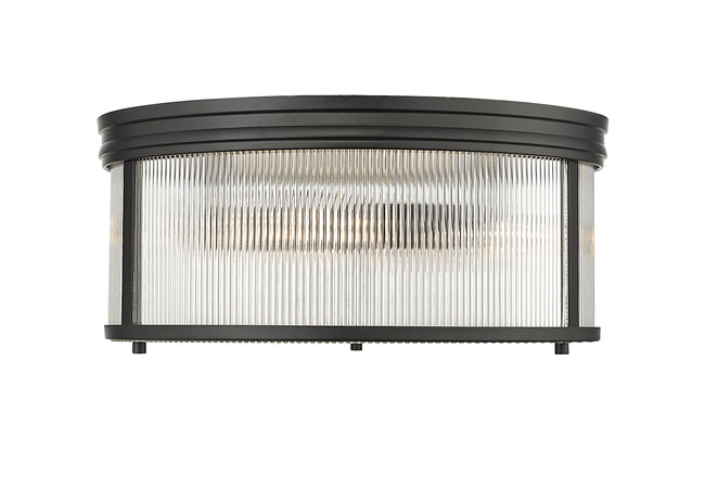 7504FR18-MB - Carnaby 4 Light Flush 18" Mount - Matte Black