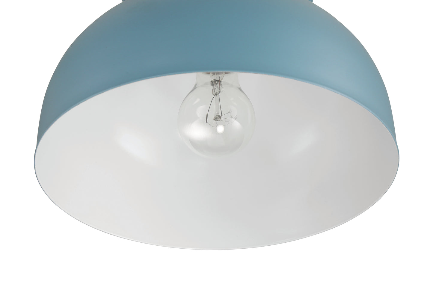 59181-DB - Ventura Dome 1 Light 10.5" Wide Flush Mount - Dusty Blue