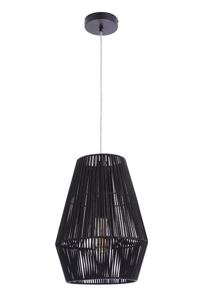 P2009-FB - 1 Light 11.88" Wide Pendant - Flat Black