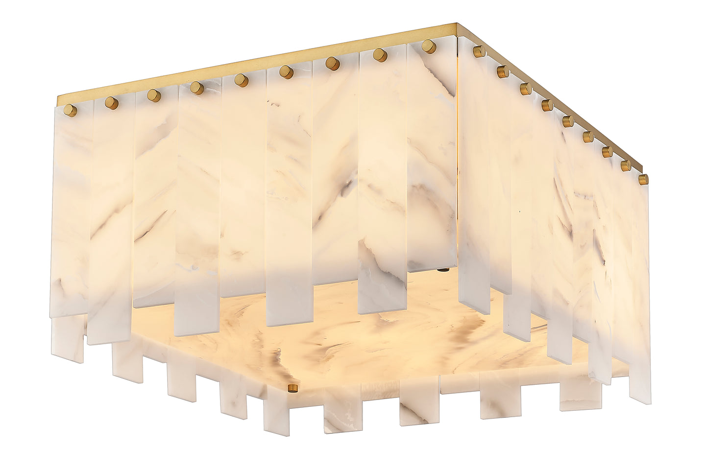 345F20-RB - Viviana 9 Light Flush 20" Mount - Rubbed Brass