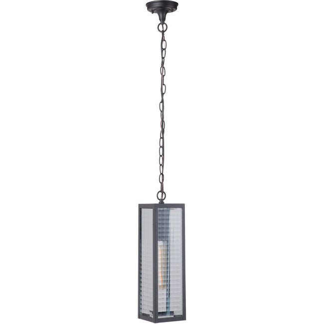 Z4521-MN-SC - Deka 1 Light 4.85" Wide Outdoor Pendant - Midnight