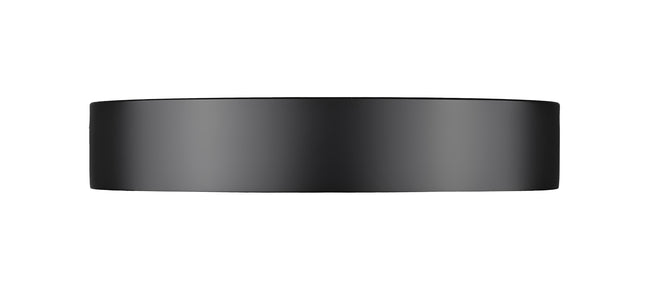 1014F16-MB-MGLD-LED - Kawan 1 Light Flush 16" Mount - Matte Black / Modern Gold