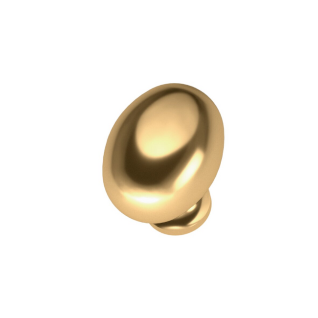 4913003 - 1 5/16" Oval Knob - Polished Brass