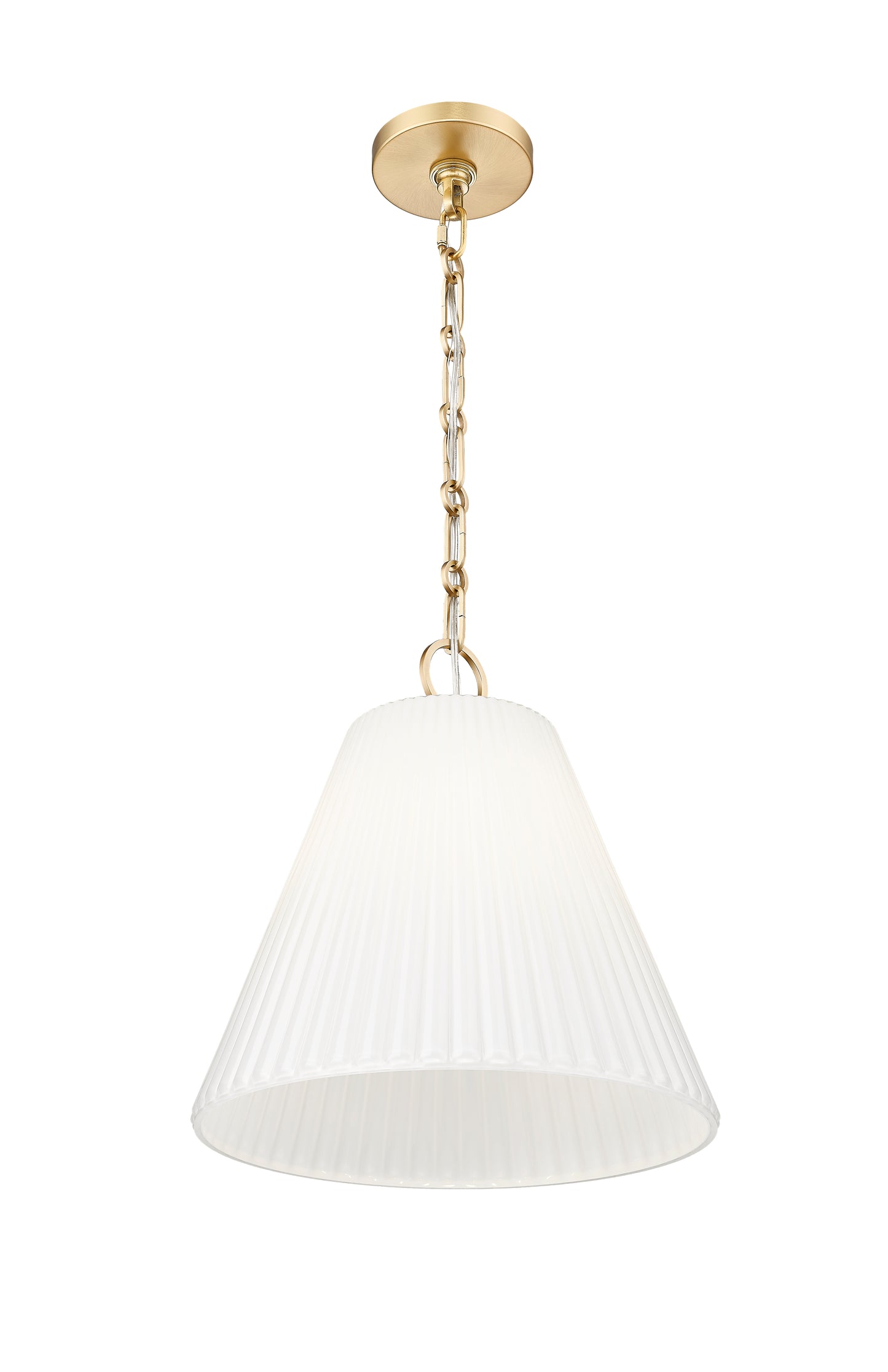 3042P14-MGLD - Alaric 1 Light 14" Pendant - Modern Gold