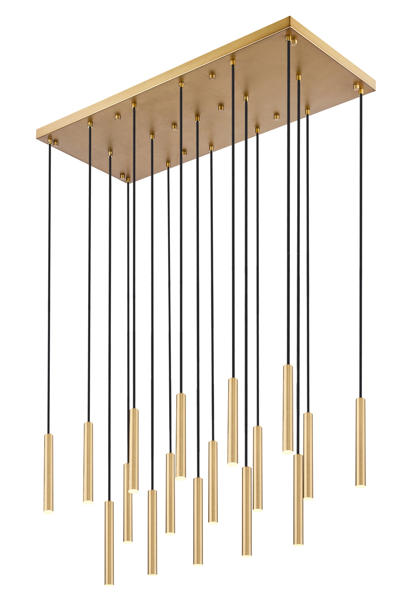 919MP12-17L-MGLD-LED - Forest 17 Light Linear 42" Chandelier - Modern Gold