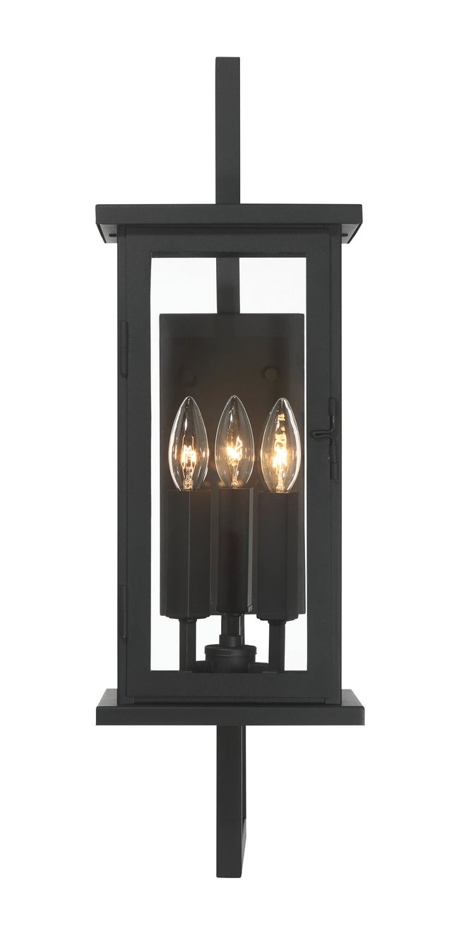 ZA8010-TB - Jordan 3 Light 25" High Outdoor Wall Lantern - Textured Black