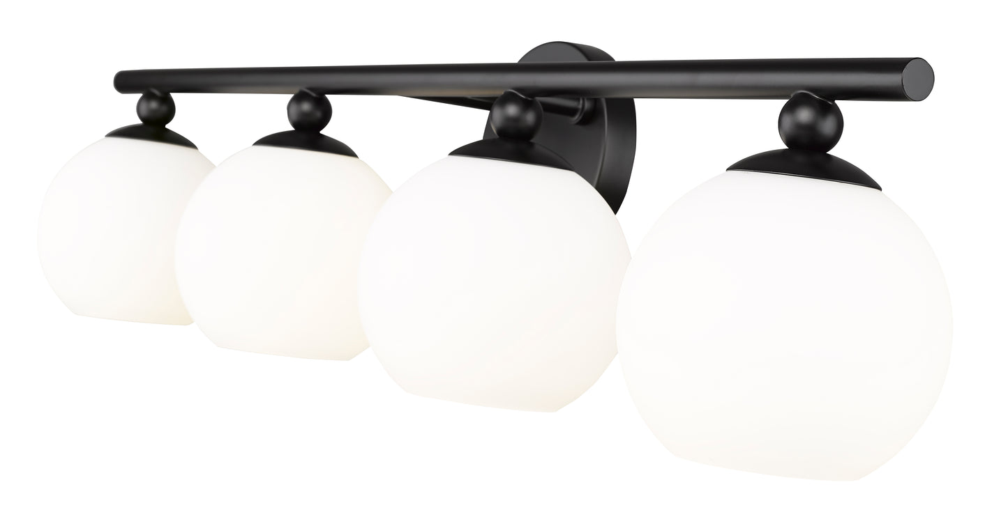 1100-4V-MB - Neoma 4 Light 30" Vanity - Matte Black