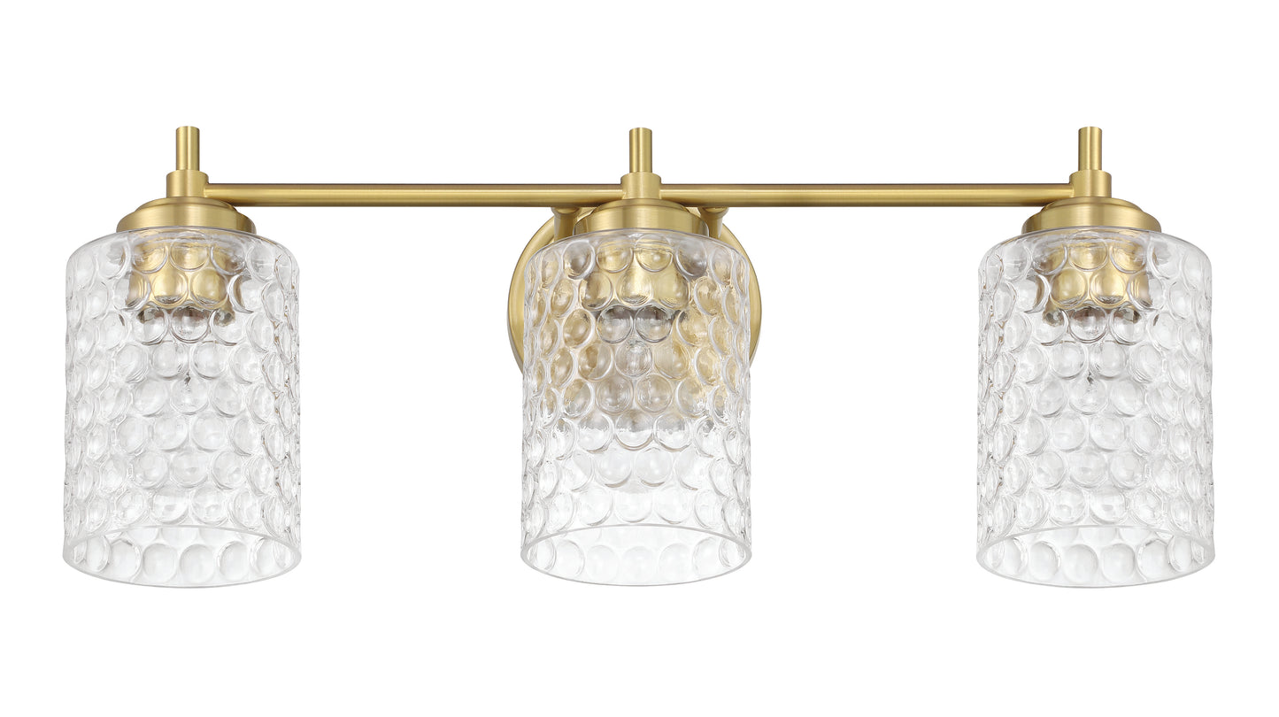 60503-SB - Claire 3 Light 21" Wide Vanity Light - Satin Brass