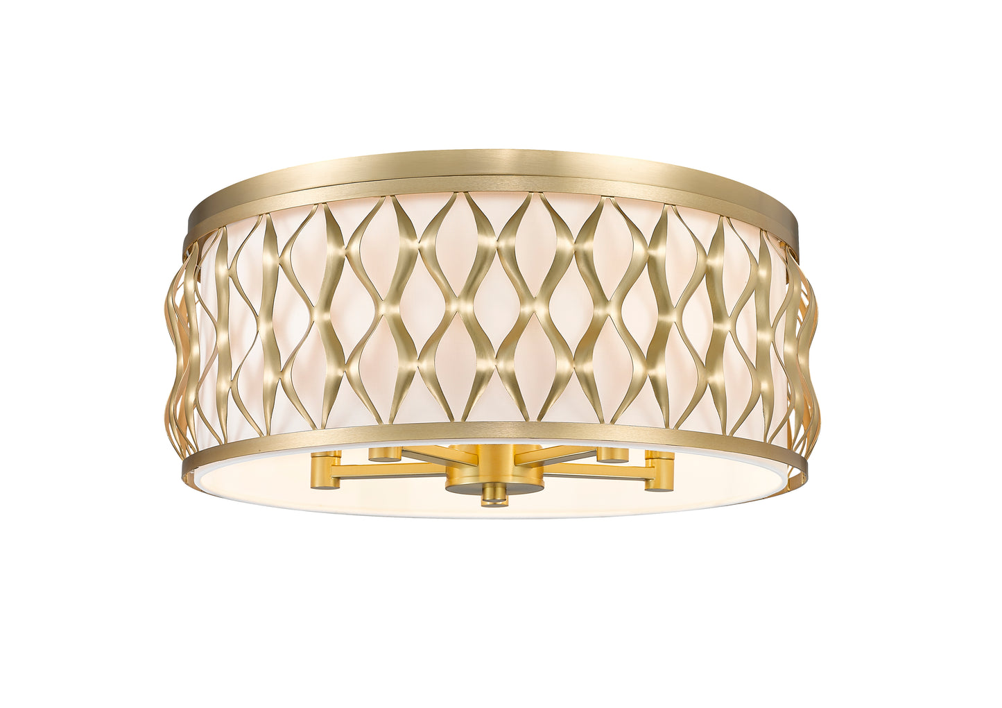 1948F20-MGLD - Harden 5 Light Flush 20" mount - Modern Gold