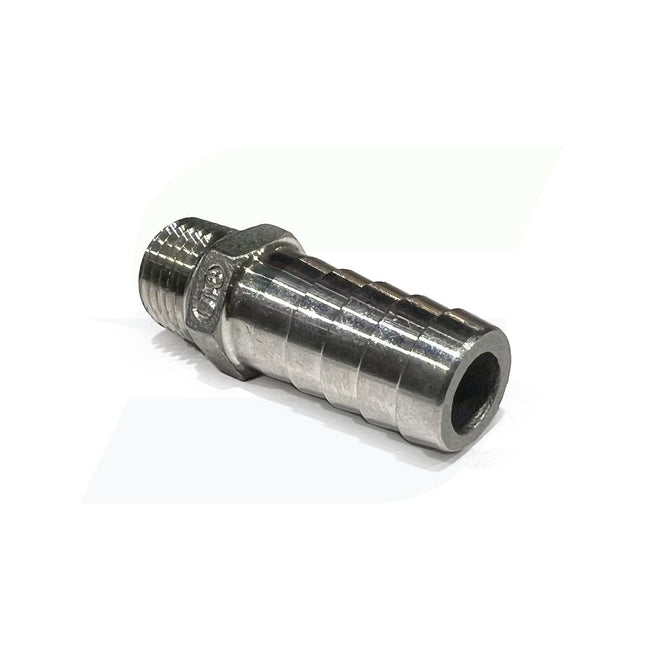 N400-050-025SS - 316 Stainless Hose Barb x Male NPT - 1/2" Hose x 1/4" Male NPT