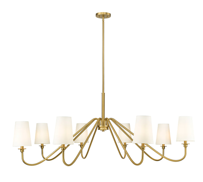 7509-8-60MGLD - Gianna 8 Light 60" Chandelier - Modern Gold