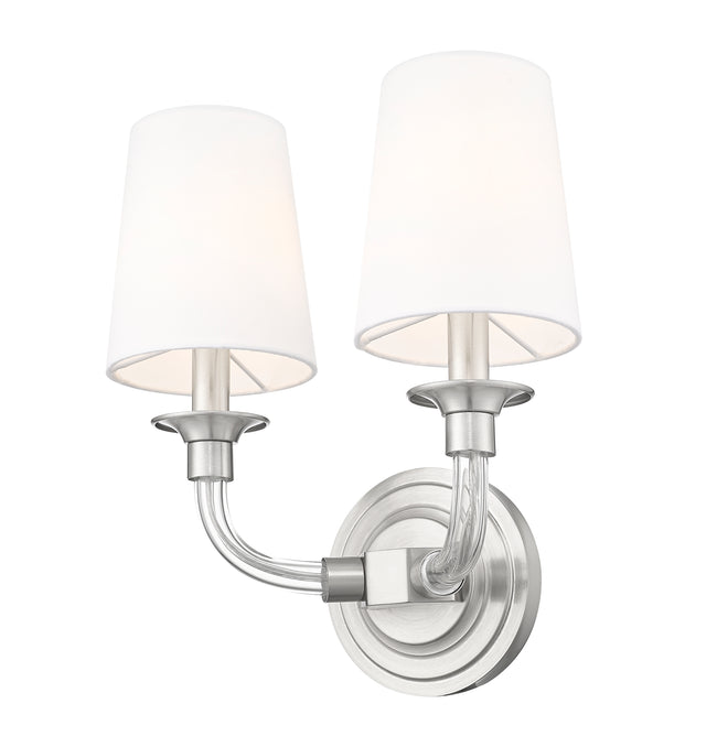 1950-2S-BN - Katerina 2 Light Wall 13" Sconce - Brushed Nickel