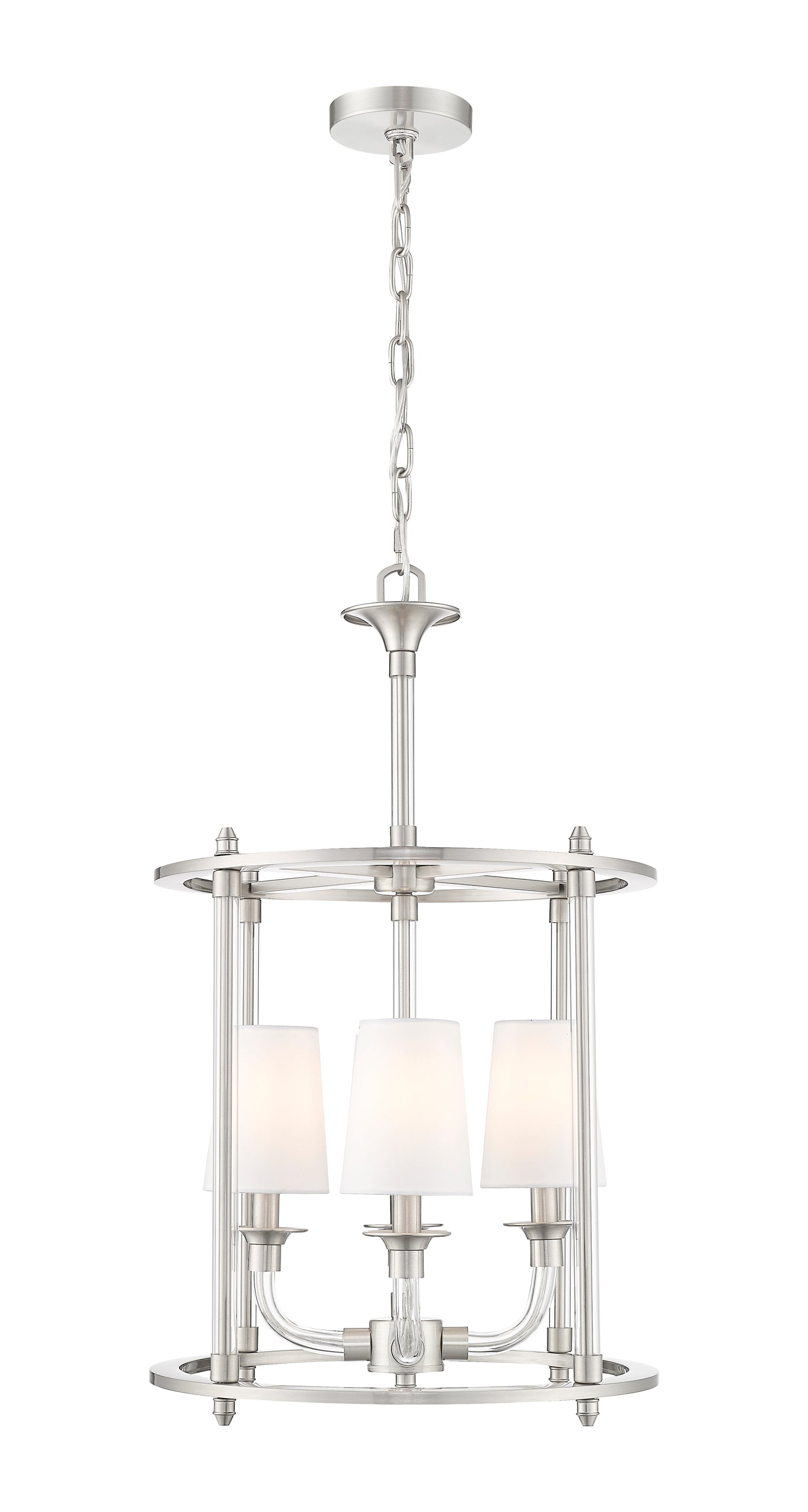 1950-4C-BN - Katerina 4 Light 16" Chandelier - Brushed Nickel