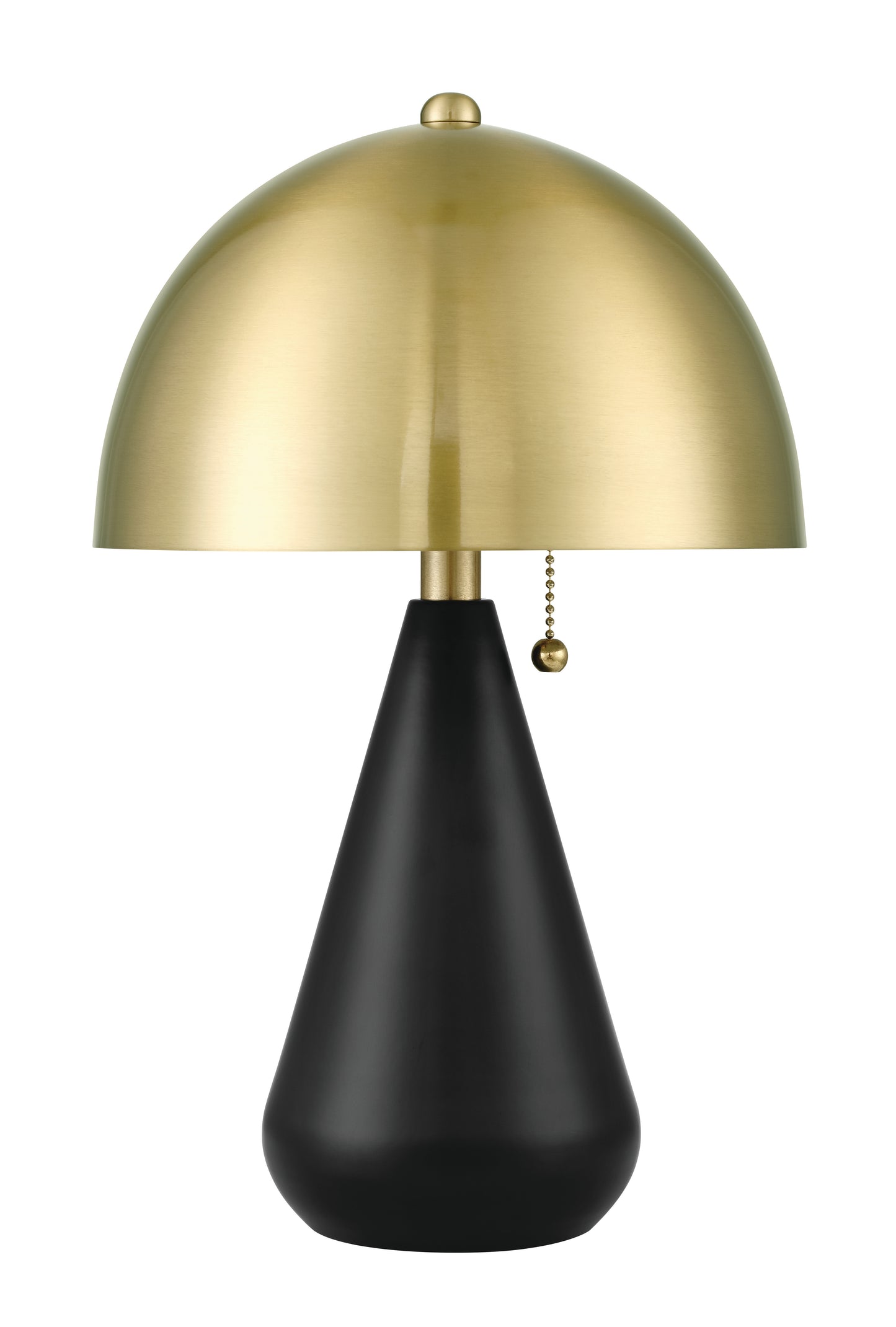 87014FBSB-T - Shelby 2 Light 14.55" High Table Lamp - Flat Black / Satin Brass