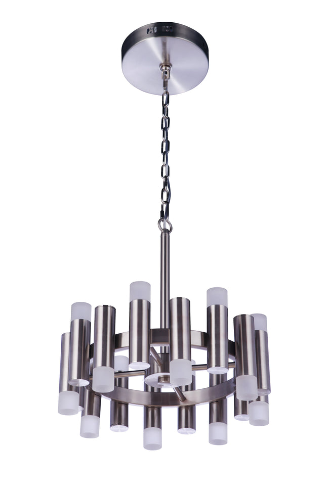 57516-BNK-LED - Simple Lux 16 Light 16" Wide Chandelier - Brushed Nickel