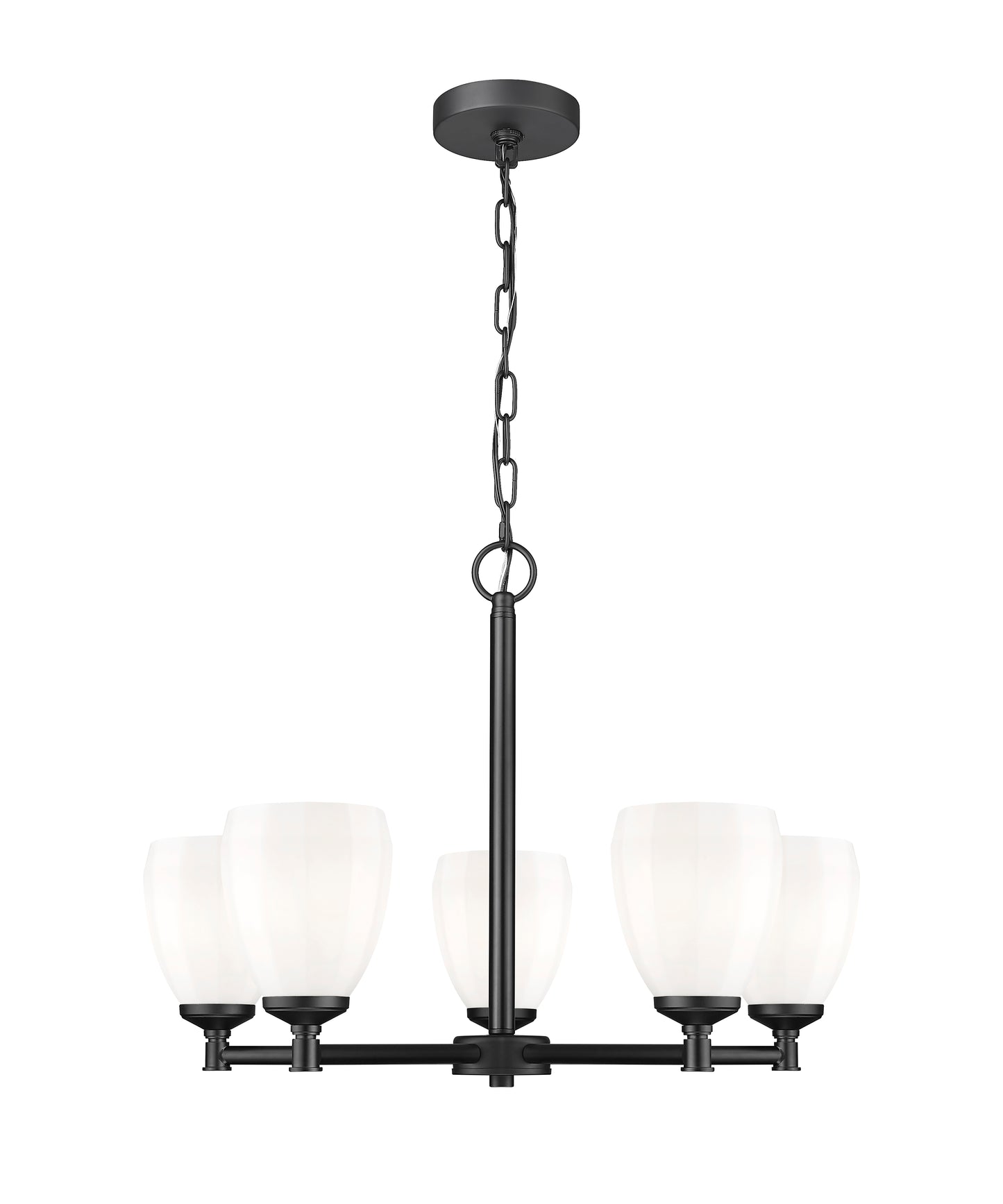 7004-5MB - Oren 5 Light 25" Chandelier - Matte Black