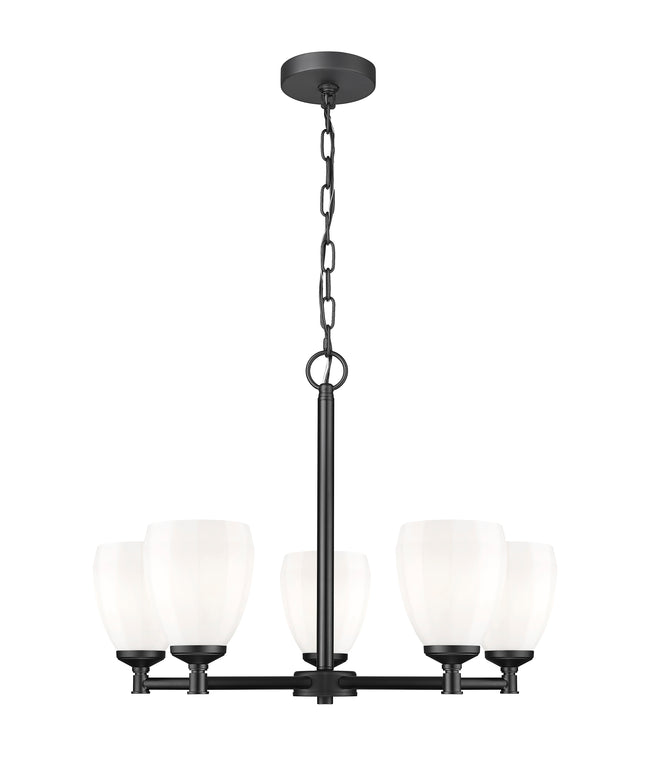 7004-5MB - Oren 5 Light 25" Chandelier - Matte Black