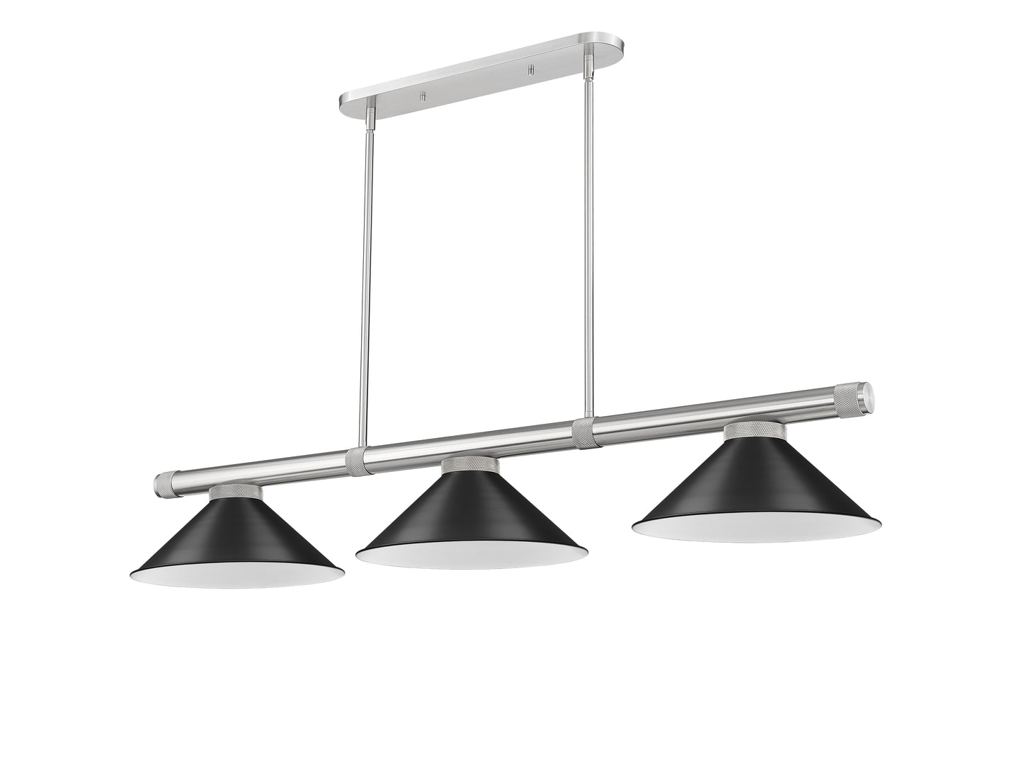 3050-3BN-MB15 - Vanguard 3 Light 58" Billiard - Brushed Nickel