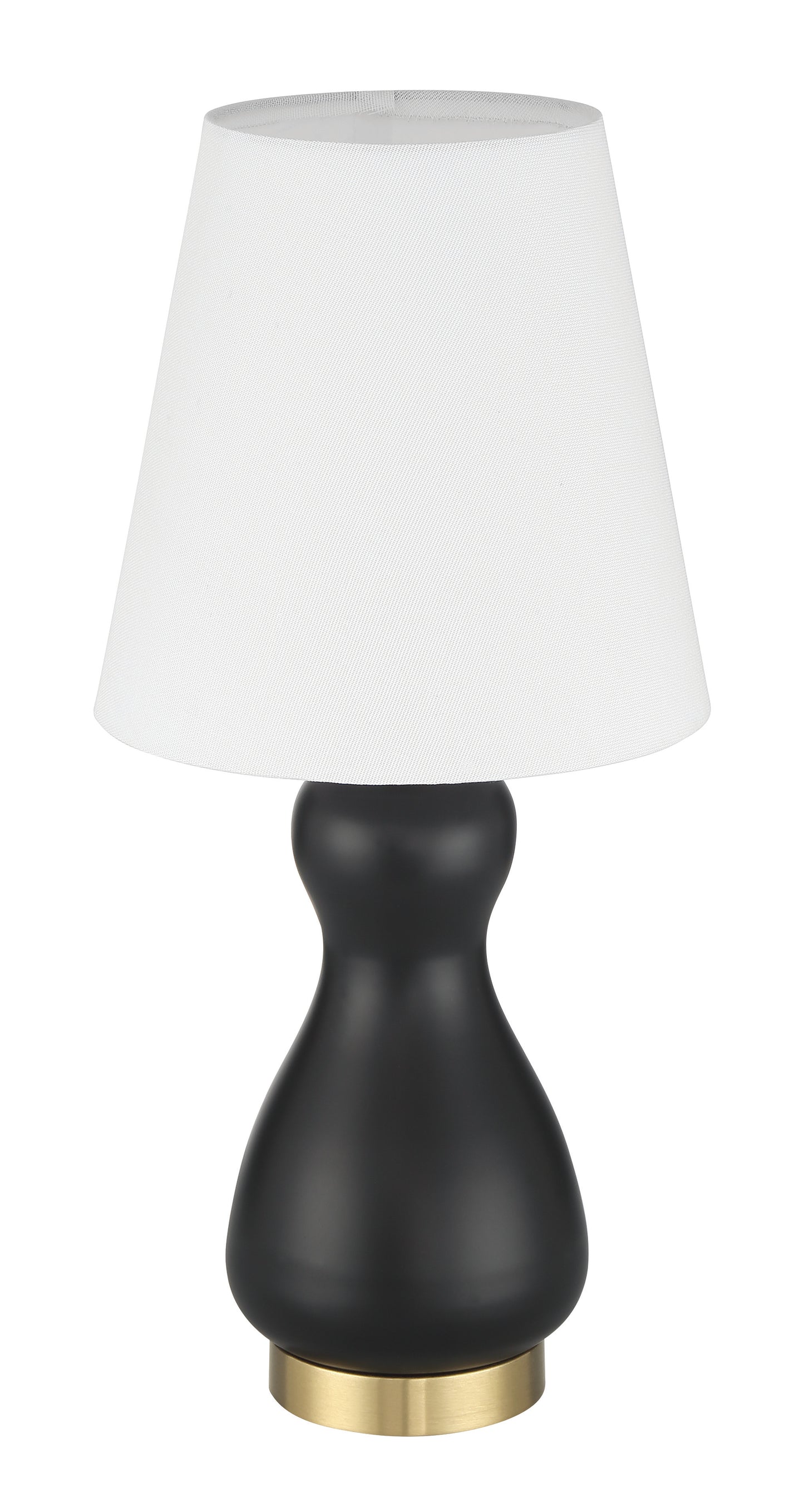 87020FBSB-T - Gloria 1 Light 18" High Table Lamp - Flat Black / Satin Brass