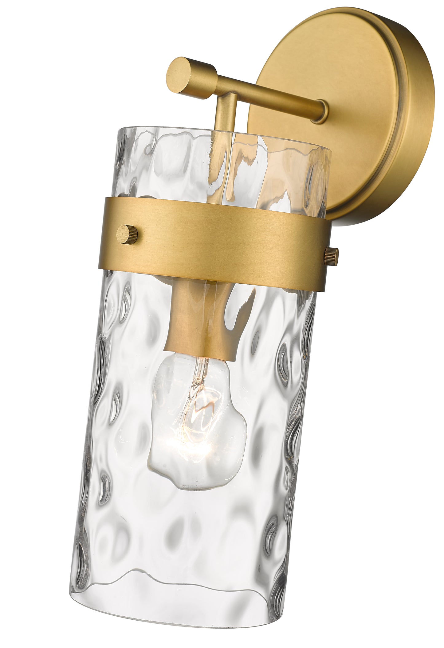3035-1SS-RB - Fontaine 1 Light Wall 14" Sconce - Rubbed Brass