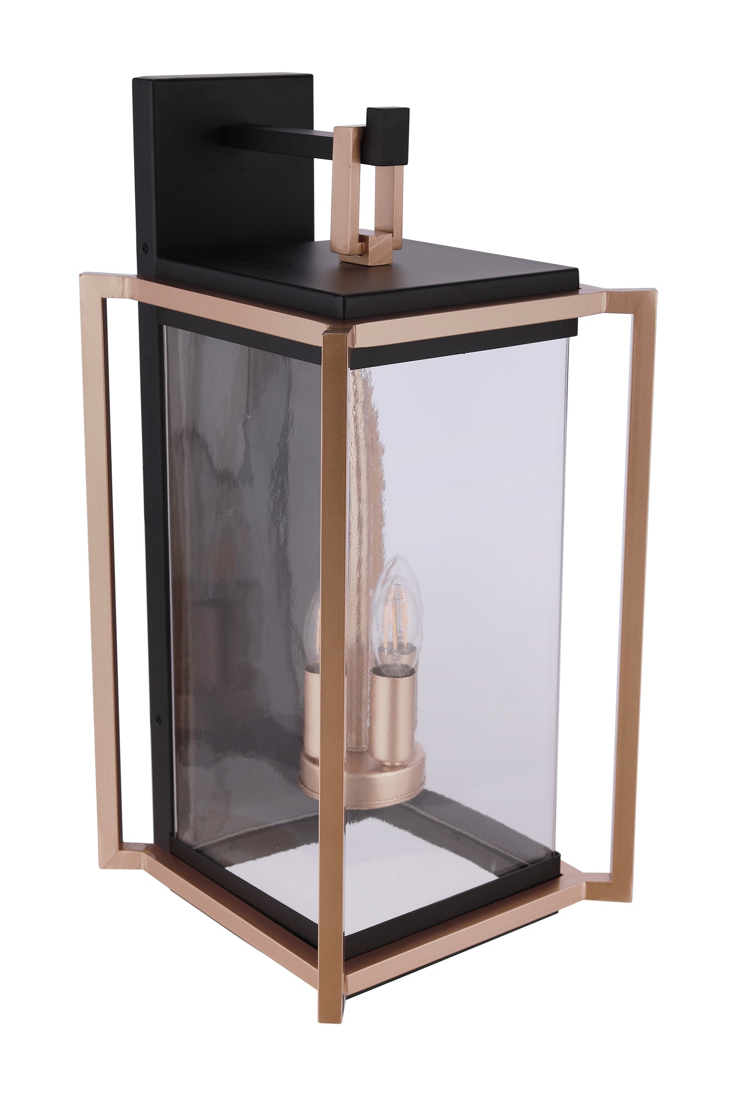 ZA6534-MNSB - Metalwork 4 Light 27" High Outdoor Wall Lantern - Midnight / Satin Brass