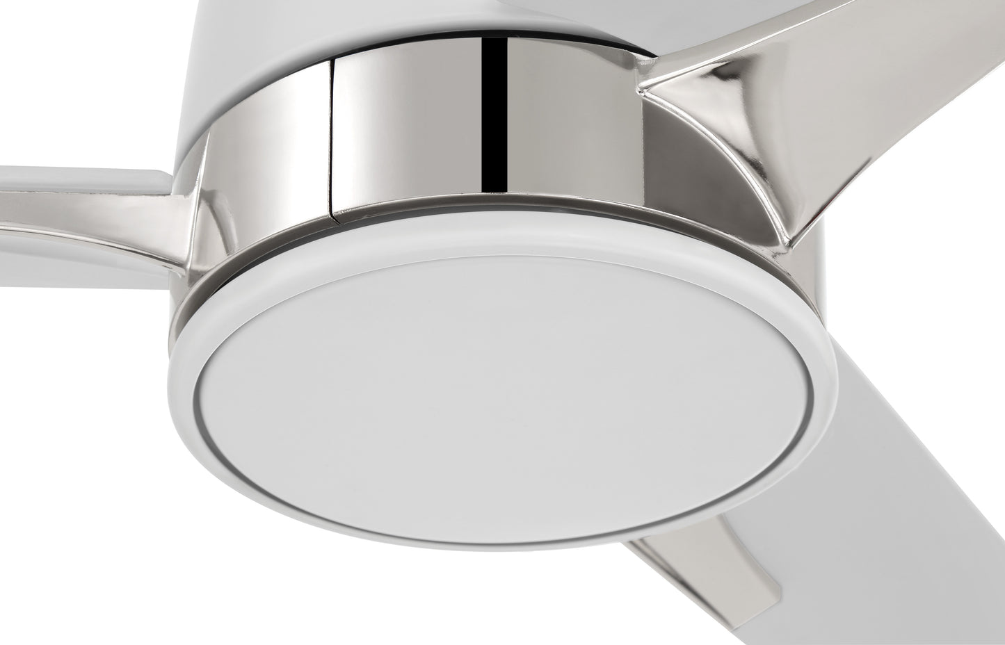 FUL52WPLN3 - Fuller 52" 3 Blade Ceiling Fan with Light Kit - White / Polished Nickel