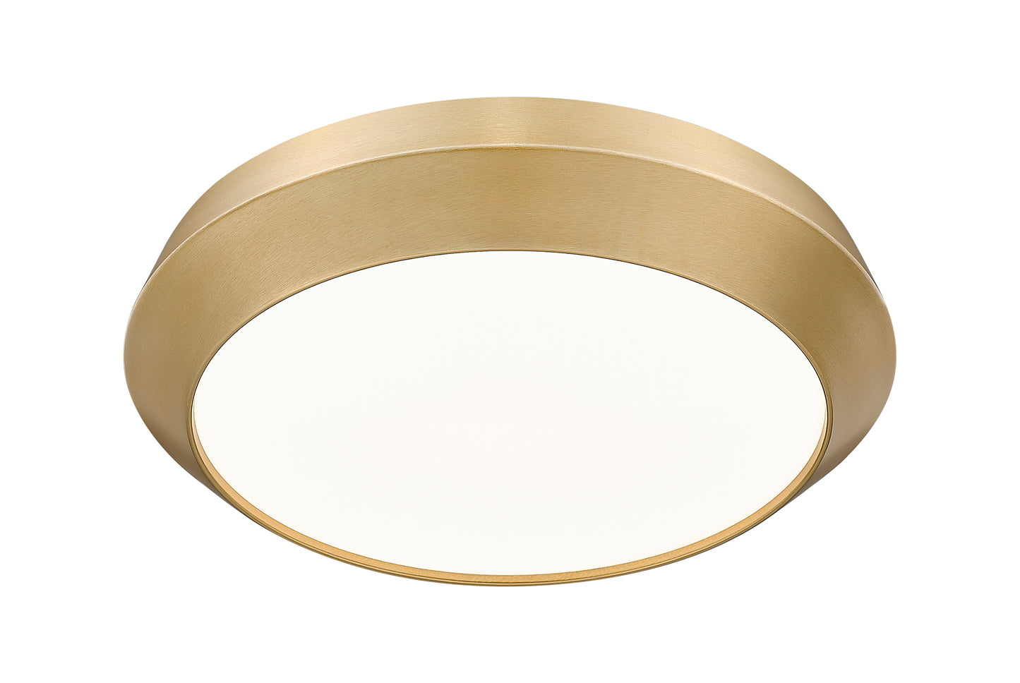 7701F16-MGLD-LED - Quasars 1 Light Flush 16" Mount - Modern Gold