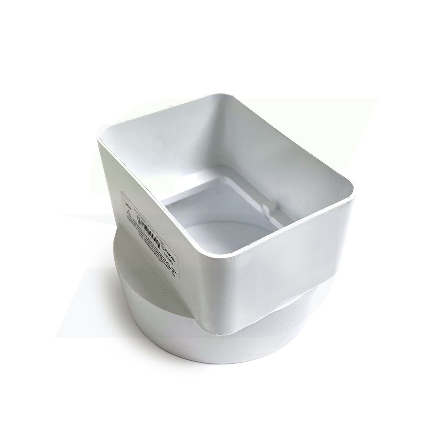 9P09 - PVC Downspout Adapter - 3" x 4" Downspout x 4" DWV / SCH40 Hub