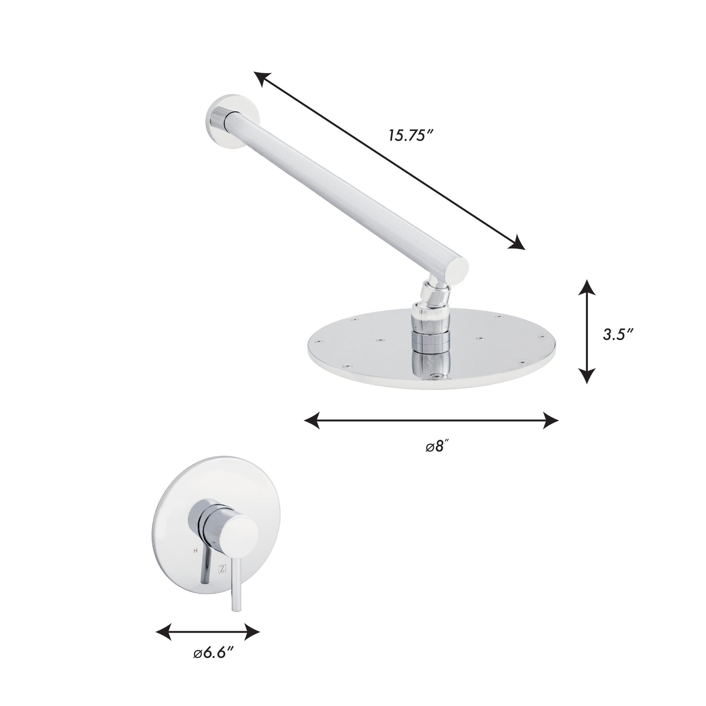 ELD-SHF-CH - El Dorado Shower Faucet in Chrome