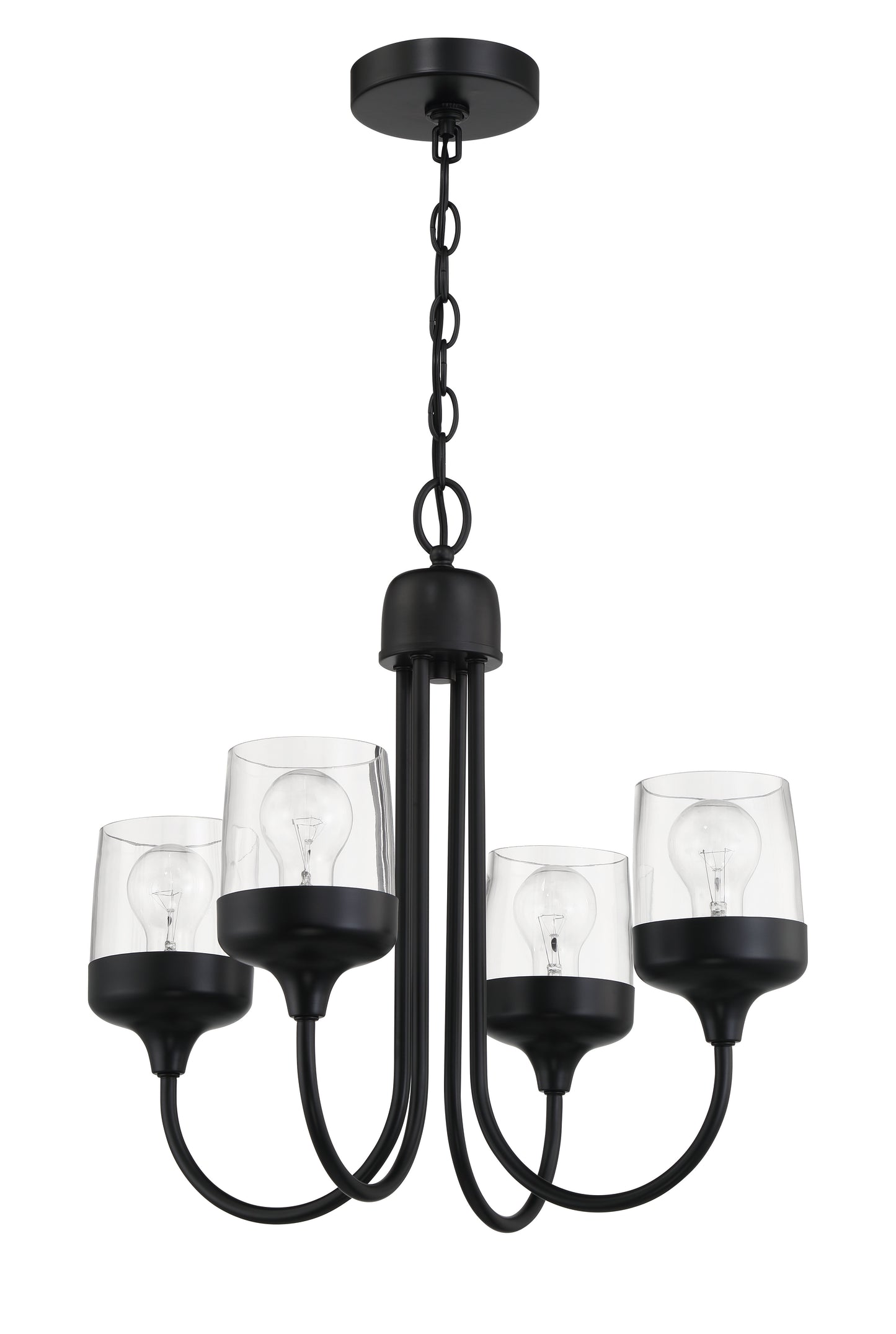 58124-FB - Wrenn 4 Light 20" Wide Chandelier - Flat Black