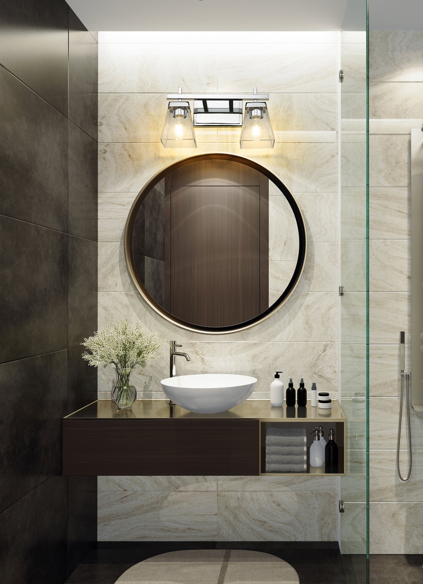 819-2V-CH - Lauren 2 Light 16" Vanity - Chrome
