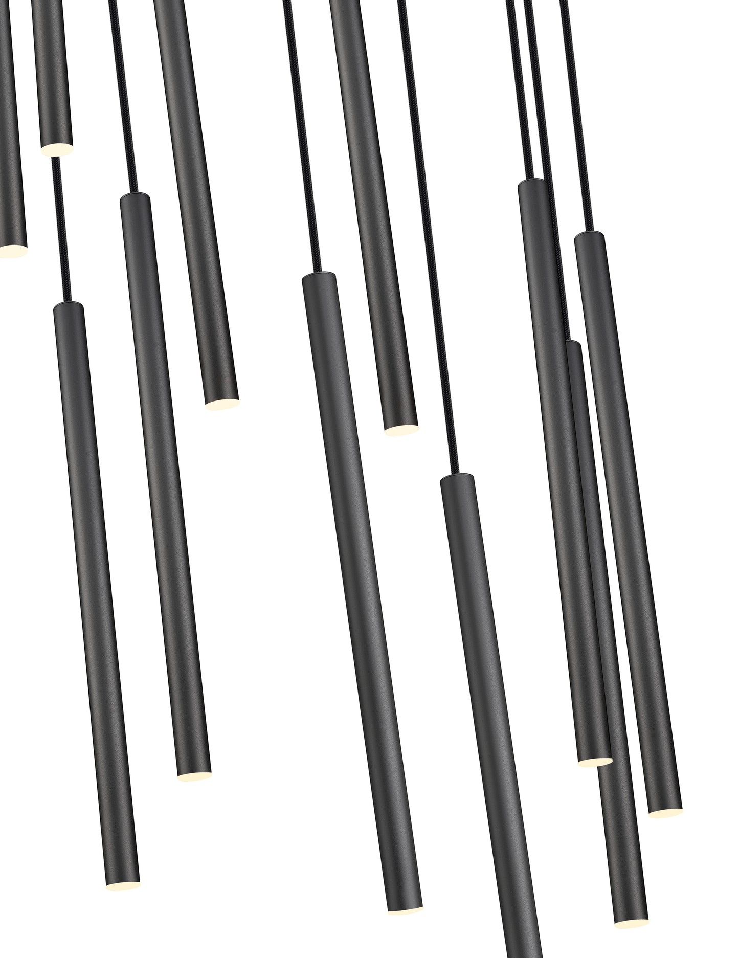 919MP24-11R-MB-LED - Forest 11 Light 24" Chandelier - Matte Black