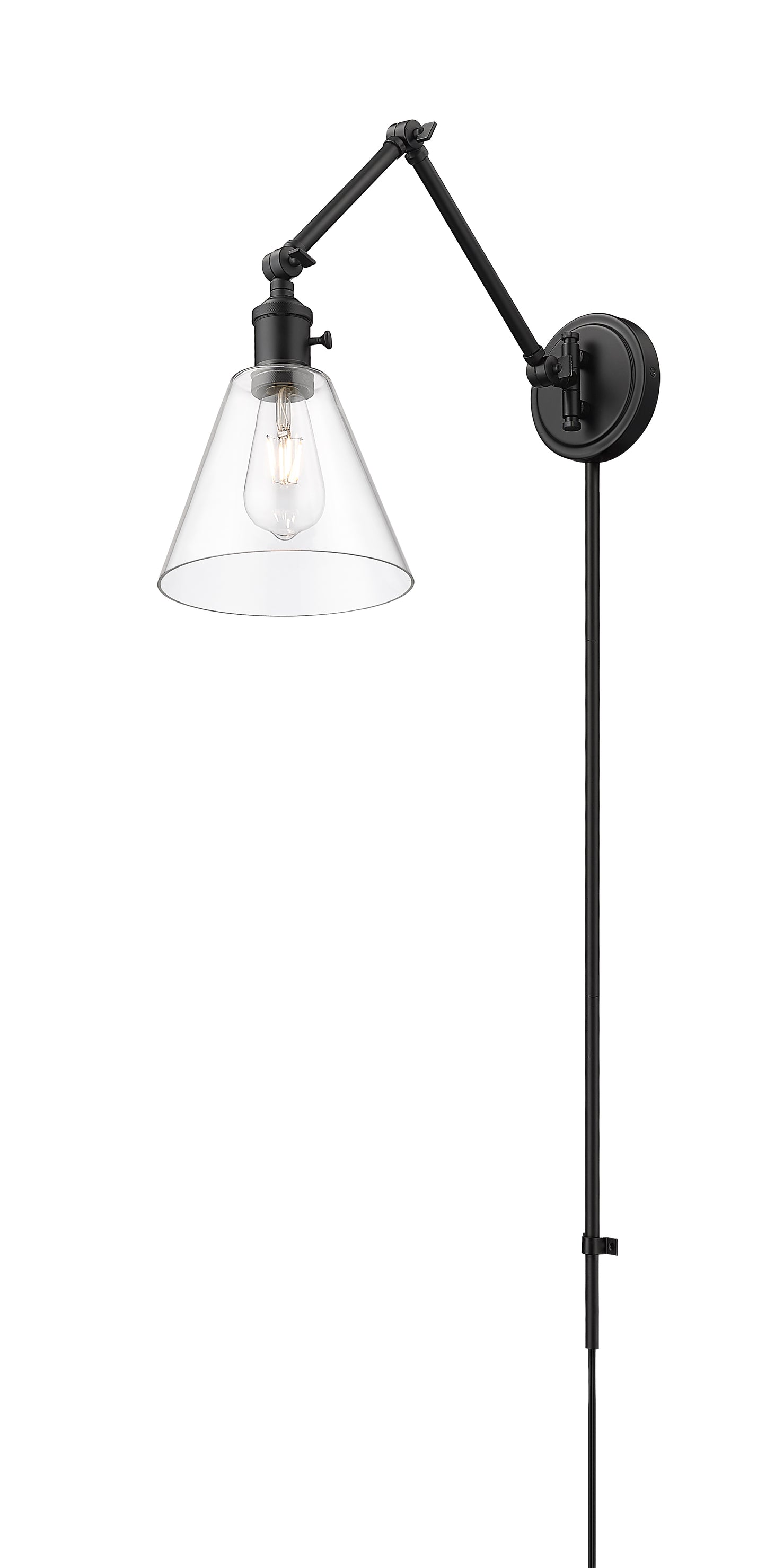 348S-MB - Gayson 1 Light Wall 8" Sconce - Matte Black