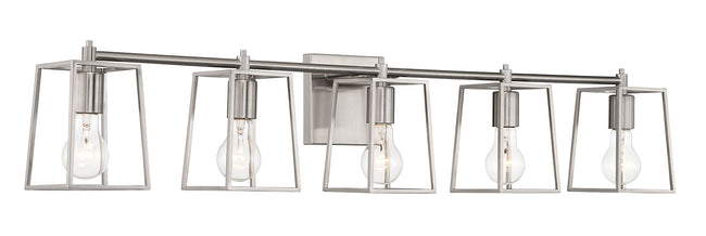 12141BNK5 - Dunn 5 Light 41" Wide Vanity Light - Brushed Nickel