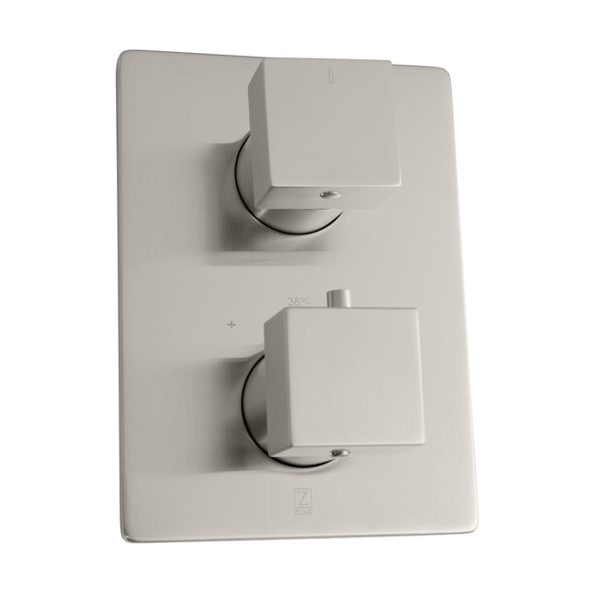 CBY-SHS-T2-BN - Crystal Bay Thermostatic Shower System in Brushed Nickel