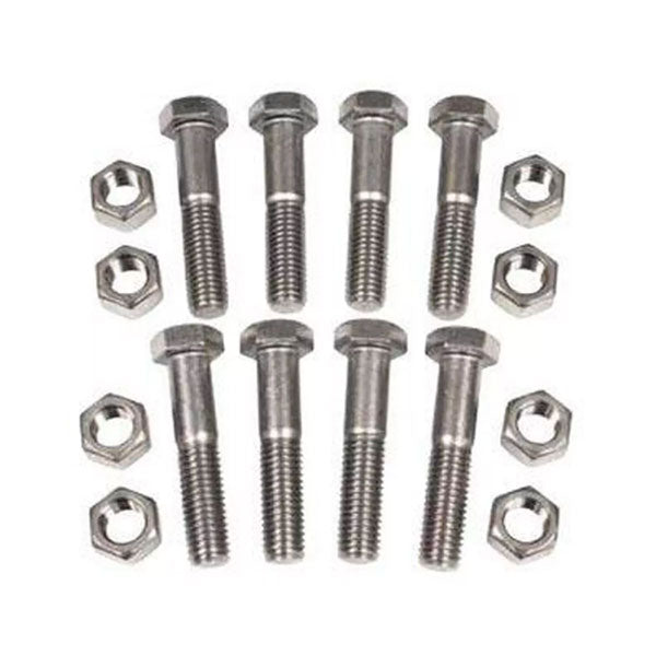 4" 150# Zinc Plated Carbon Steel Flange Nut (8) & Bolt (8) Set