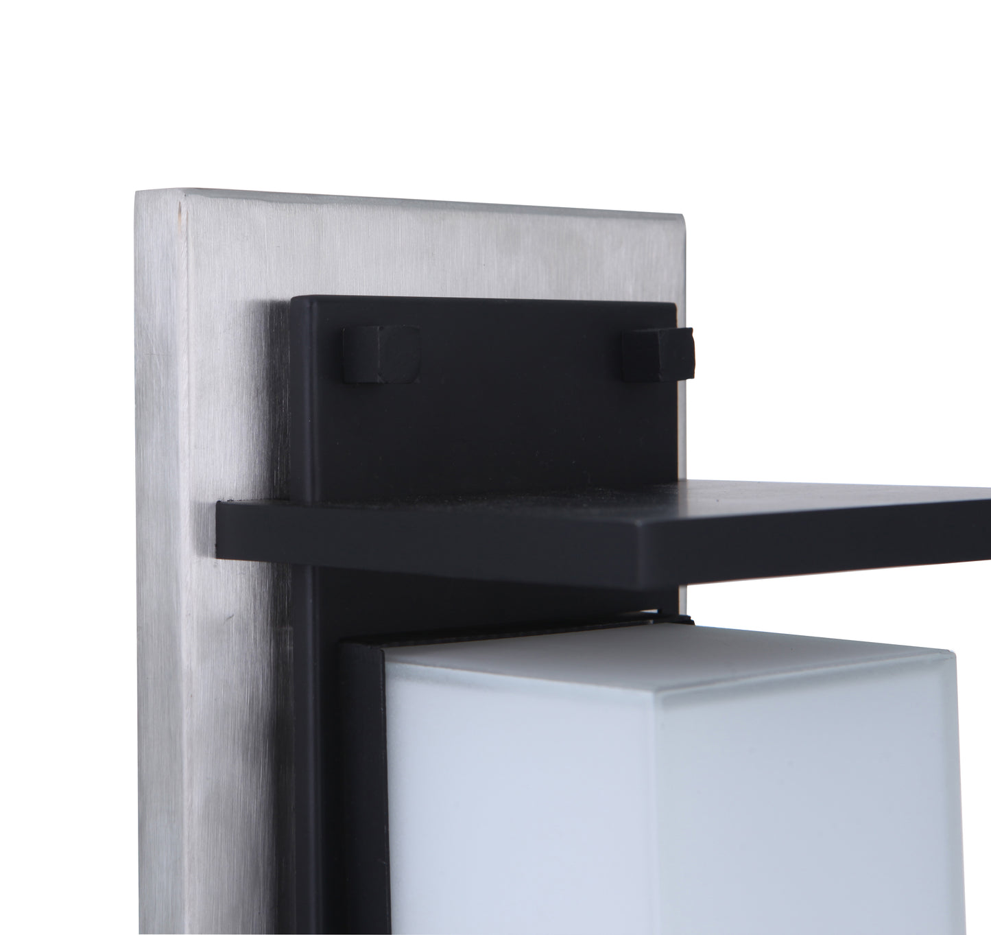 ZA2502-SSMN-LED - Heights 1 Light 15" High Outdoor Wall Lantern - Stainless Steel / Midnight