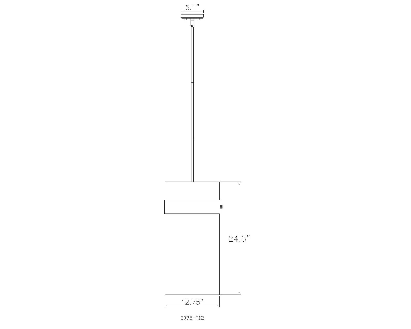 3035P12-MB - Fontaine 4 Light 13" Pendant - Matte Black
