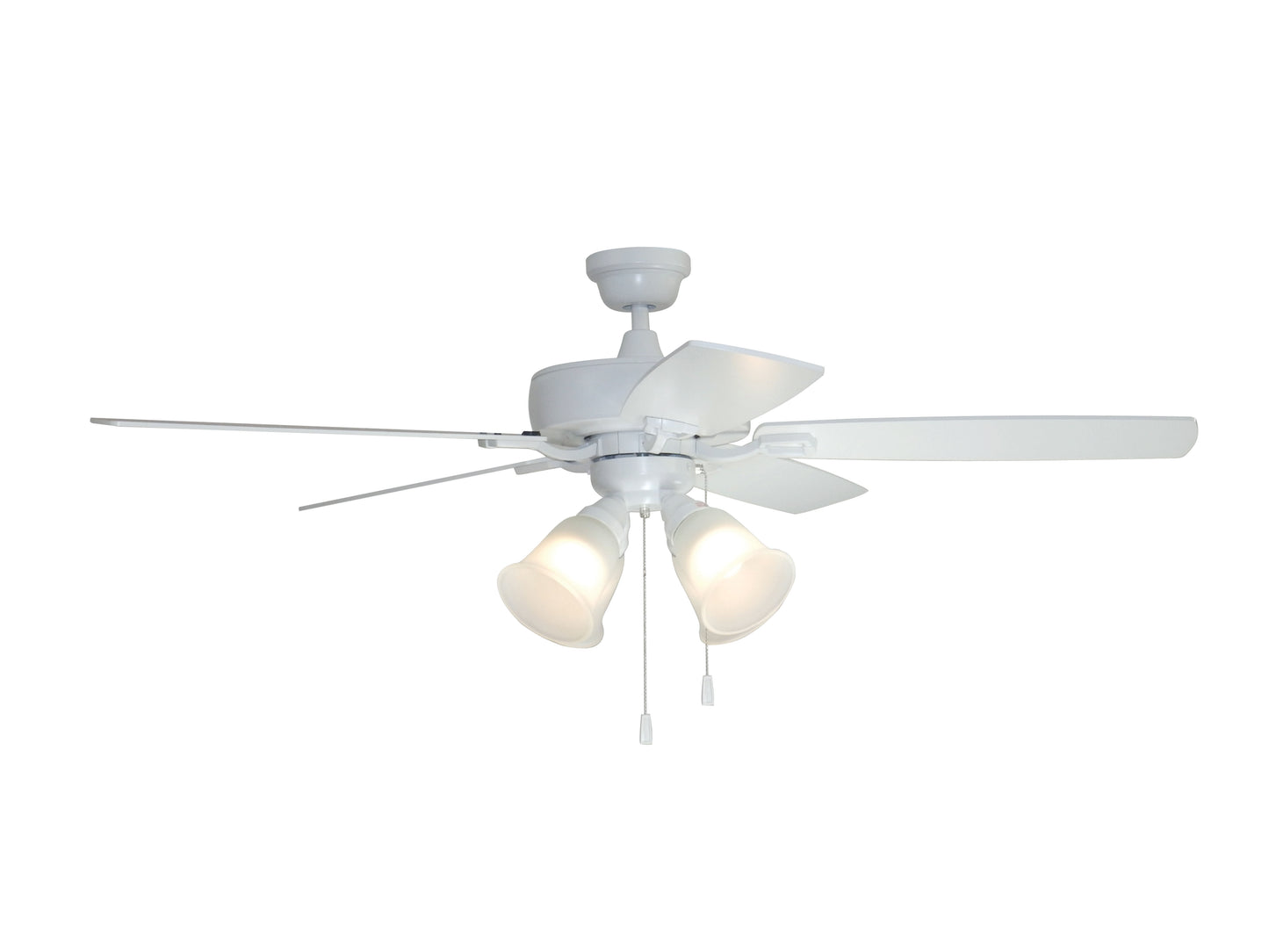 TCE52W5C4-C - Twist N Click 4 Light 52" 5 Blade Ceiling Fan with Light Kit - White
