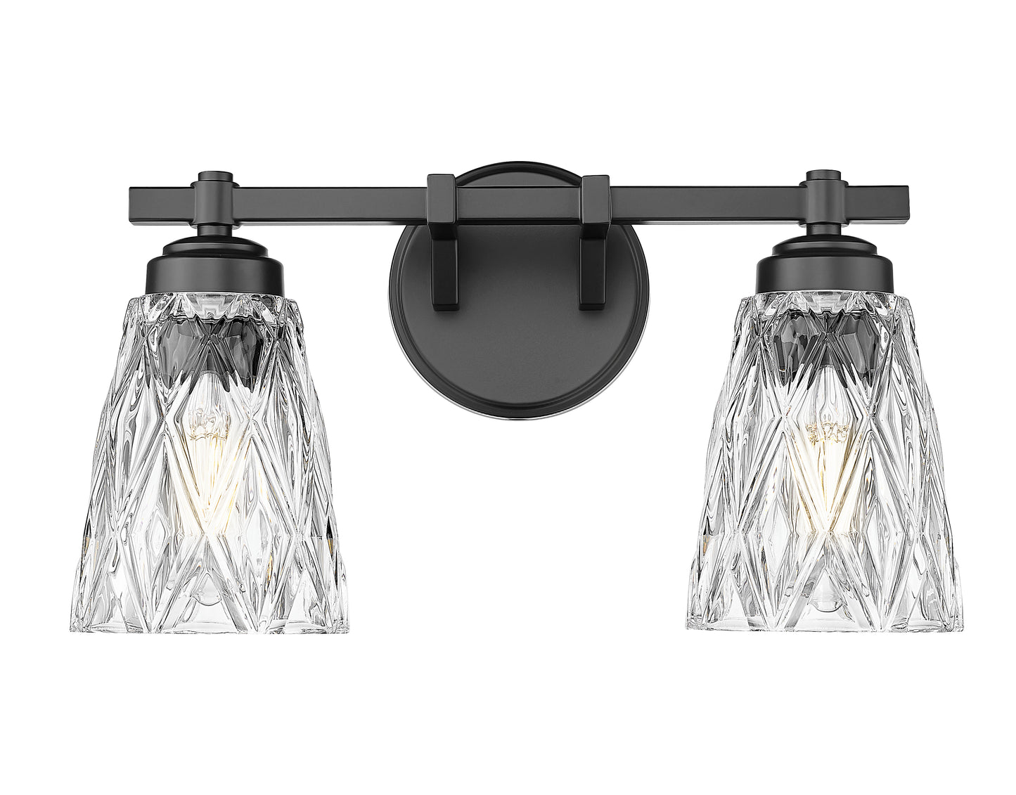 1960-2V-MB - Andree 2 Light 16" Vanity - Matte Black