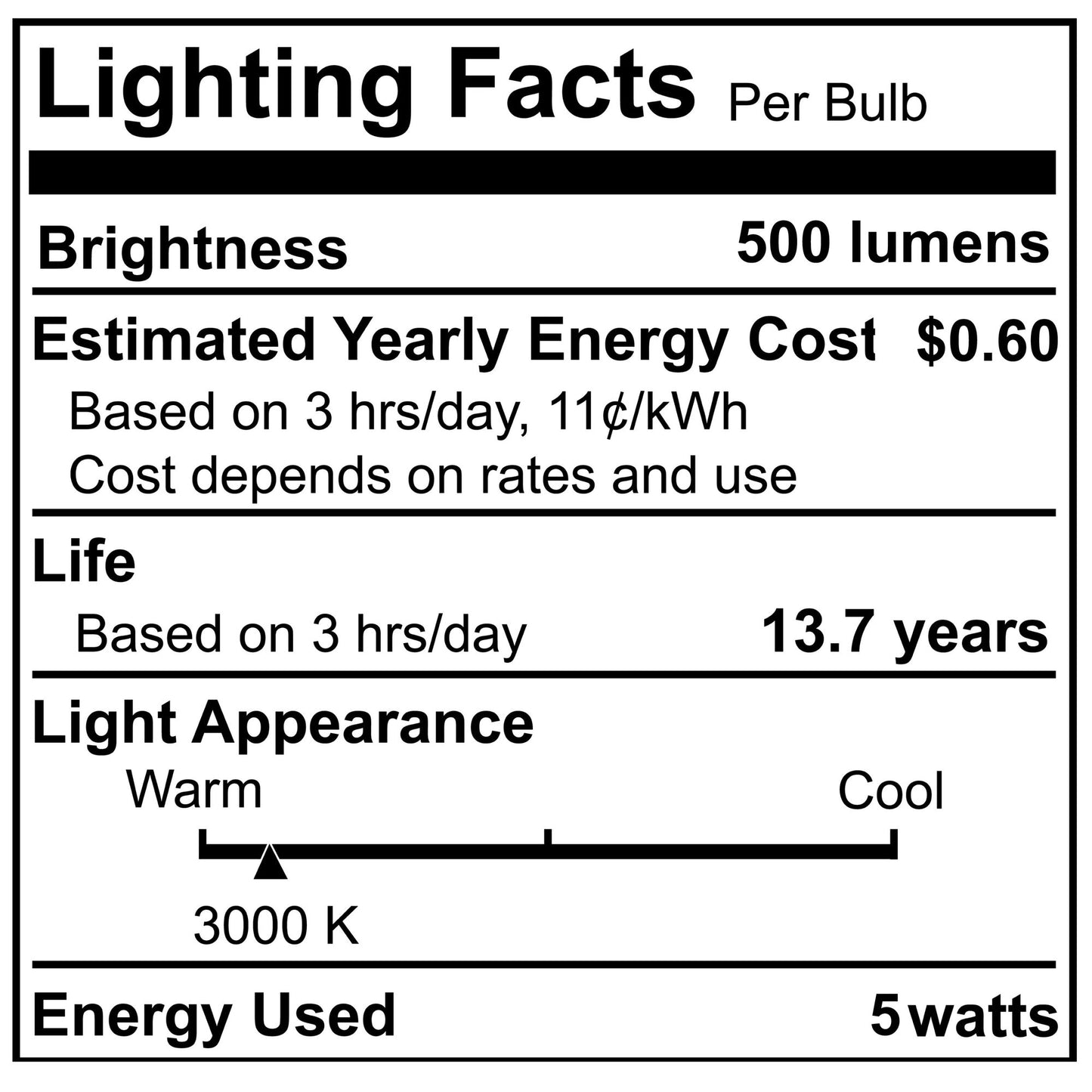 776971 - Dimmable Clear CA10 LED Light Bulb - 5 Watt - 3000K - 4 Pack