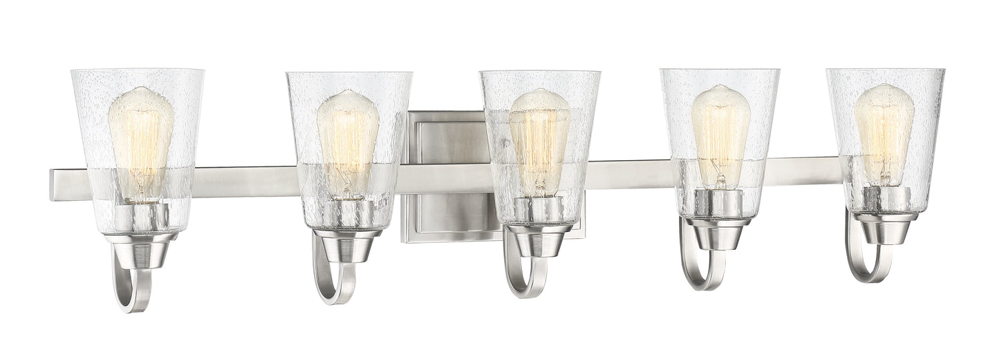 41905-BNK-CS - Grace 5 Light 37" Wide Vanity Light - Brushed Nickel